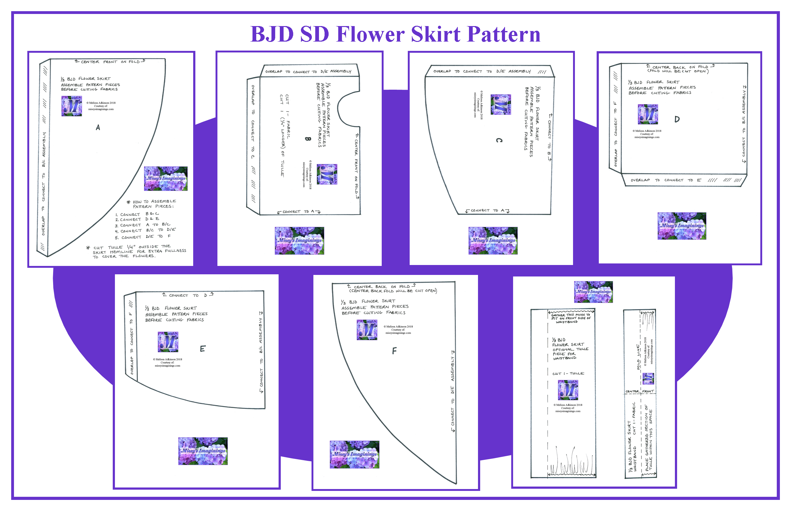 BJD SD Flower Skirt