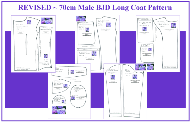 REVISED - BJD 70cm Long Coat