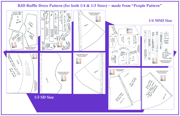 BJD Ruffle Dress Pattern