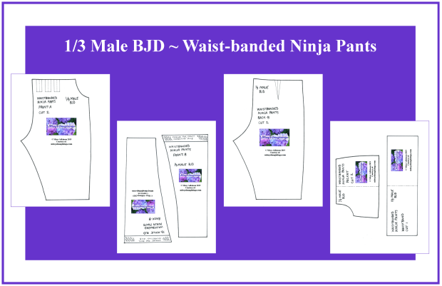 BJD SD Waistbanded Ninja Pants