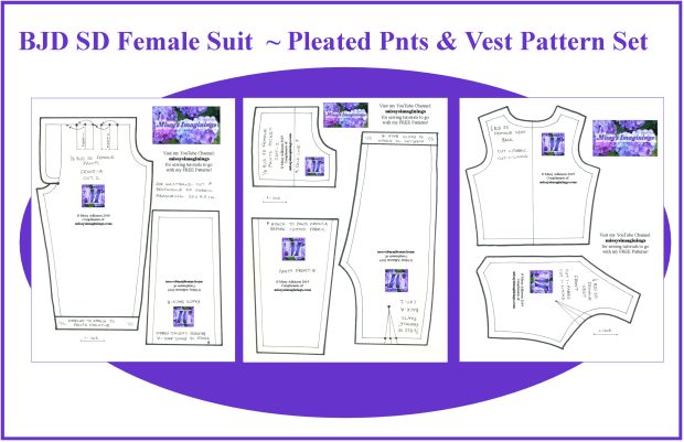 BJD SD Pleated Pants &amp; Vest