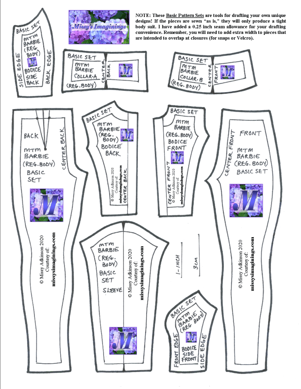 Ready To Print – (1/6) 11″ Doll Patterns – missy's imaginings